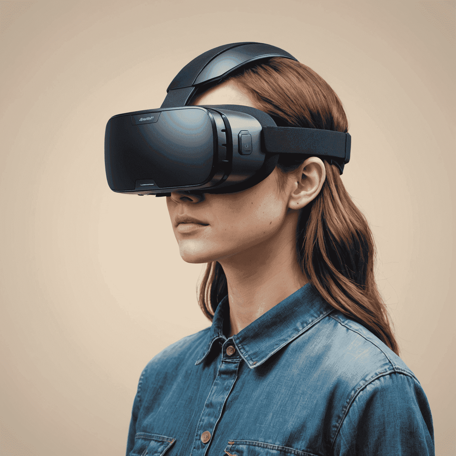 An illustration of a person wearing an augmented or virtual reality headset